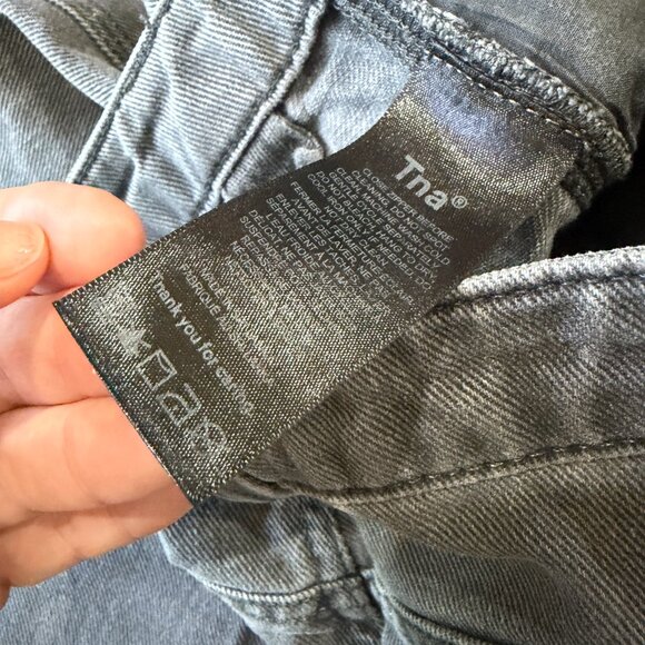 ARITZIA TNA Grey Denim Jeans Wide Leg Size 6 - Picture 12 of 13